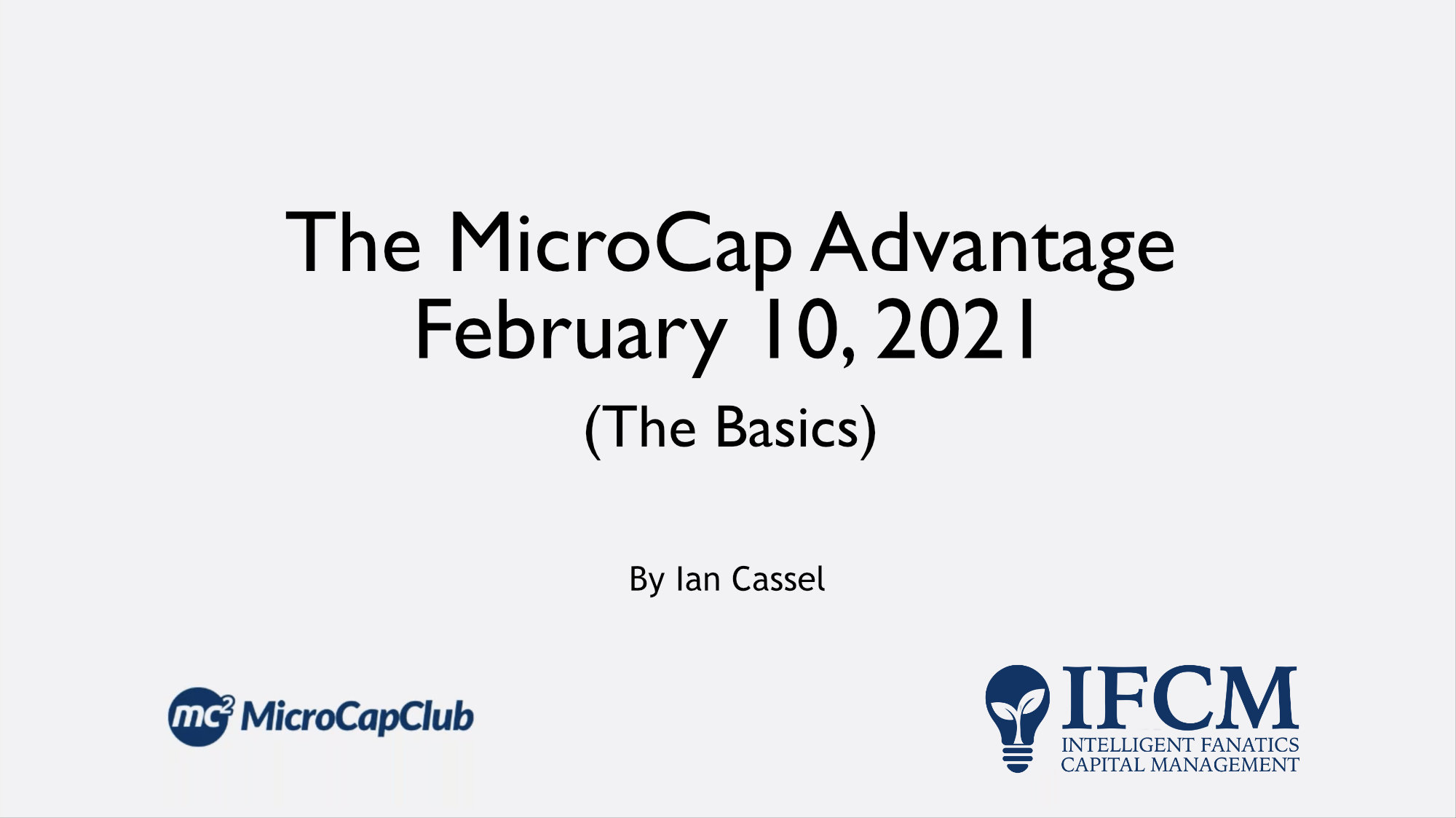 The MicroCap Advantage